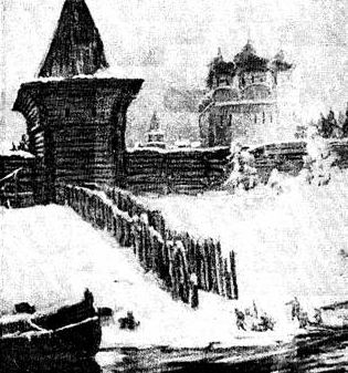 Вологодский кремль в XVII веке. С картины худ. С.В. Кулакова